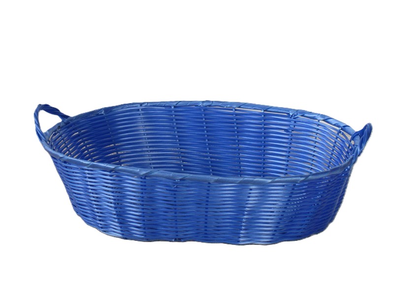 21-0041 cesto vimini sintetico blu cm 45X30X11 H